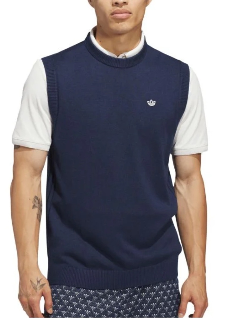 NEW💙 Adidas originals cashmere MR vest golf night indigo $130